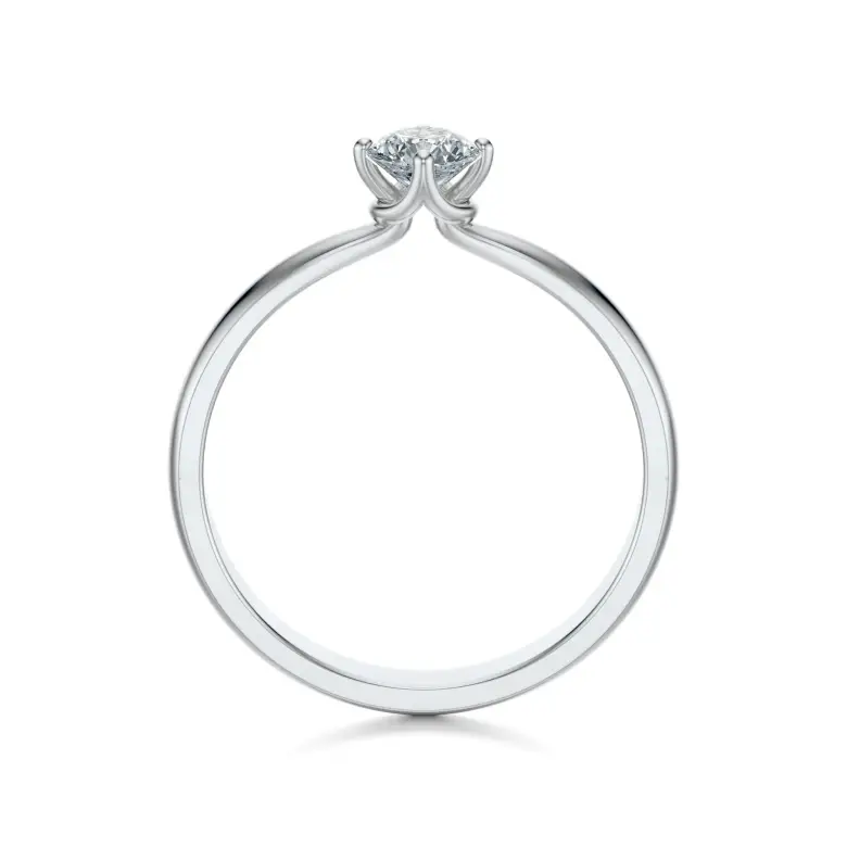 Pierścionek z białego złota z diamentem AJPZ_066